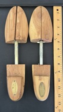 NORDSTROM Pair of Cedar Wooden Shoe Trees,with Metal Shaft Spring loaded.