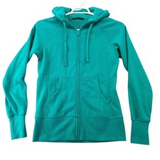 The North Face Womens Teal Green Full Zip Fleece Hoodie Sweatshirt Size M NWOT