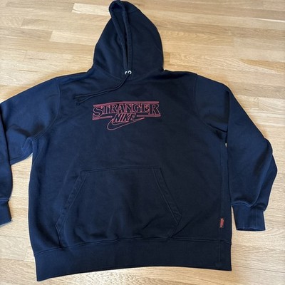 Stranger Things x Nike Hoodie Men s Size XL Limited Rare Pullover Logo Stain*