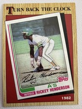 baseball card rickey henderson turn back the clock 1987