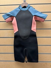 CRANE Kids Short Wetsuit Blue/Pink/Black Age 5-6 - CG T25