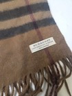 Burberry Scarf Unisex Brown Plaid Nova Check Pure Cashmere Fringe — photo 2