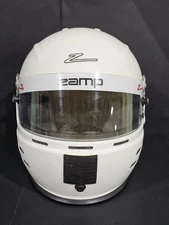 Zamp RZ-60 Racing Helmet White Snell SA2020 Size Small With Carrying Bag