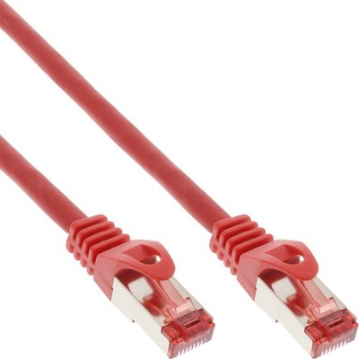 10x INLINE Patchkabel 250 MHz Patchkabel Cat6 S-FTP rot 1.0 m