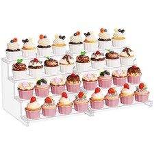 Lifewit Espositore per Torte Trasparente a 4 Ripiani, Confezione da 2 Stand in P