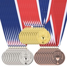 30Stk Gold Silber Bronze Preis Metalle 2" Preis Medaillen 1. 2. 3. Gewinn mit