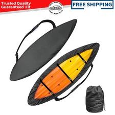 210D Oxford Cloth Kayak Cover Waterproof UV Protection Fit 9.3-10.5ft kayak