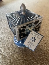 NWT Large Hanukkah Decor Ceramic Scented Vanilla Lavender Dreidel Blue נ ג ה ש