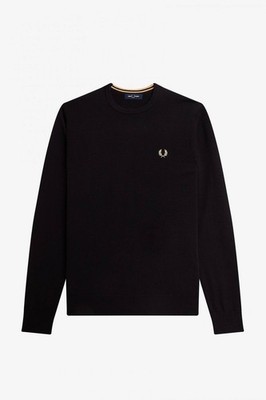 Fred Perry Rollkragenpullover klassisch schwarz - Größe L Herrenbekleidung