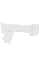SSWBasics Boutique White Pipe 3 inch L-Shaped Hangrail Bracket