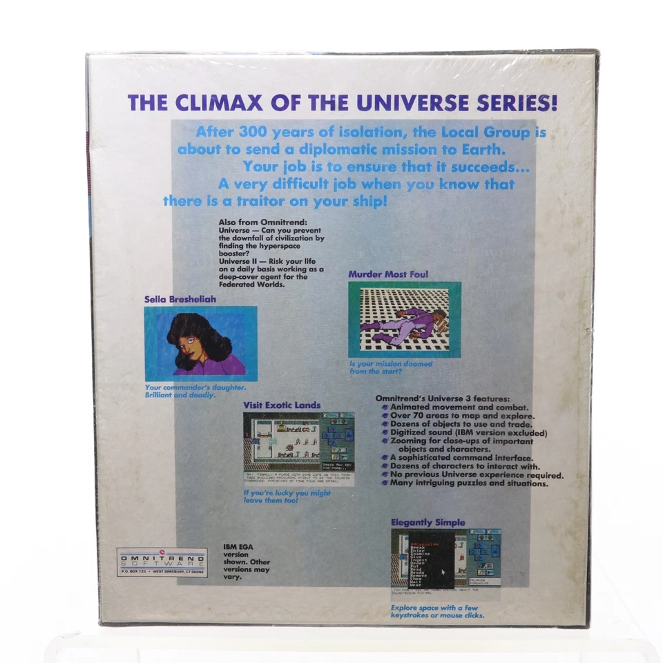 Universe 3 Omnitrnd Amiga Big Box Game New Sealed - Image 2 of 4