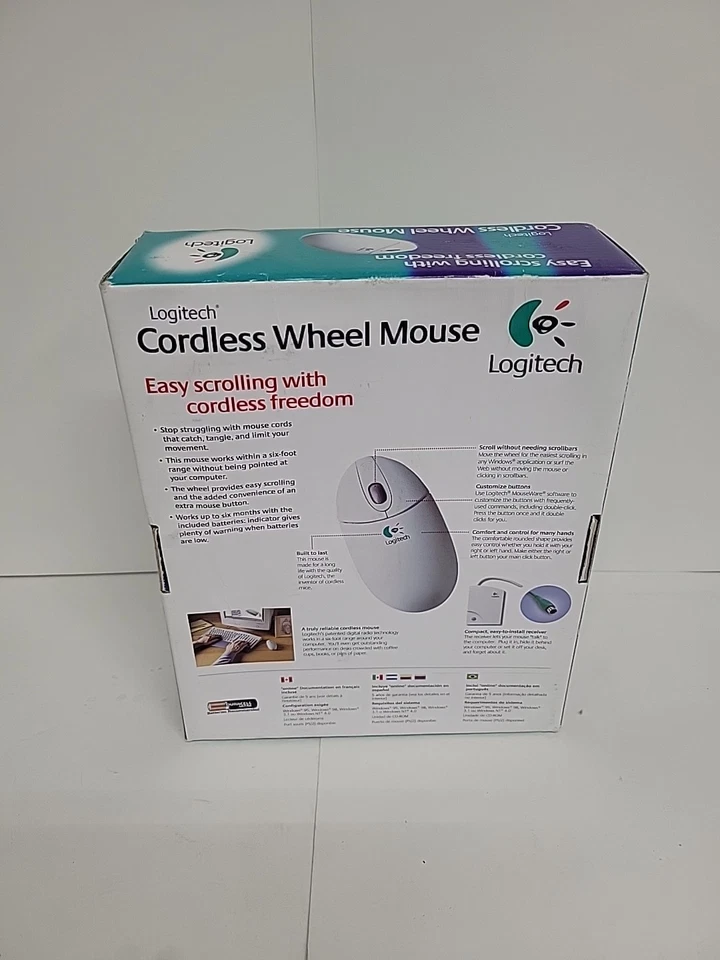 Logitech Cordless Wheel Mouse Digital Radio Receiver -Vintage - Image 4 of 4