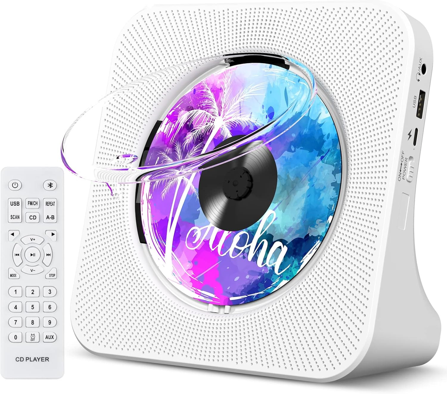 Lettore CD Portatile Con Montaggio a Parete Lettori CD Bluetooth Da Tavolo per L