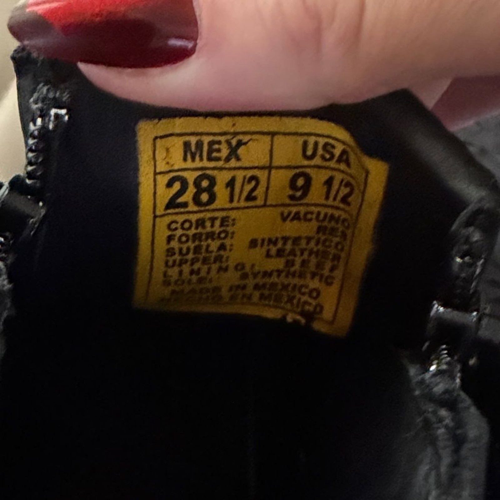 Black Python Print Square Toe Boots with Double Z… - image 9