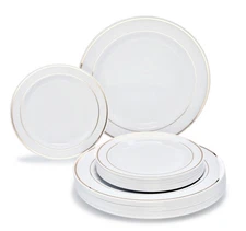 " OCCASIONS" 240 Plates Pack,(120 Guests) Heavyweight Premium Wedding Party D...