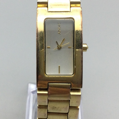 Vintage DKNY Watch Womens Rectangular Stainless Steel Gold Tone Vintage DKNY Watch Womens Rectangular Stainless Steel Gold Tone