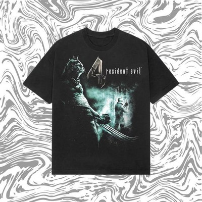 Resident Evil 4 Leon Kennedy Y2K Vintage Tee   Heavyweight Retro Game Shirt