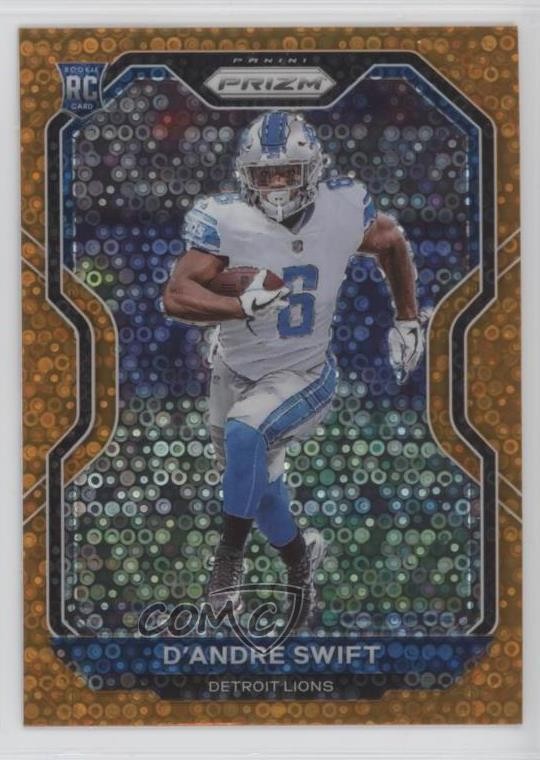 2020 Panini Prizm Rookie Orange Disco Prizm D'Andre Swift #358 17md