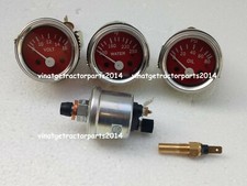 Olio + Sensore Temperatura 52mm Elettrico Olio Pressione + Temp + Volt -rosso