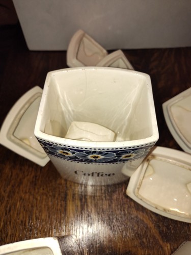 Rare Antique Mignon Germany Canister Spice Set Ceramic Vintage Kitchen Storage - Picture 12 of 18