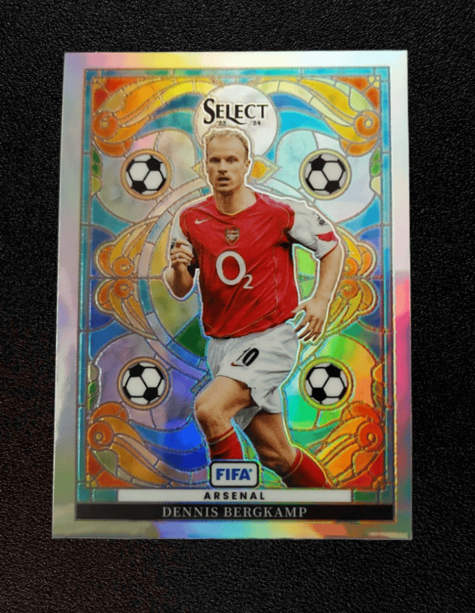 2023-24 Panini Select FIFA Dennis Bergkamp Stained Glass Case Hit SSP