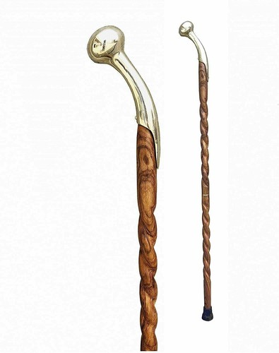 BUBBA STIK Texas style walking stick cane made of Mahogany Stained Handmade Gif - Picture 7 of 7