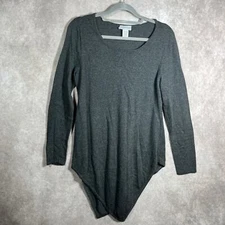 Soft Surroundings Sweater Womens Medium Gray Wool Angora Cashmere Blend Knit