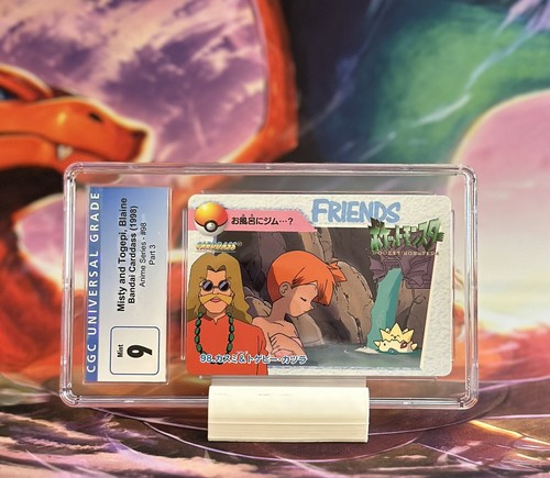 1999 Bathing Misty & Togepi #98 Pokemon Bandai Anime Carddass CGC 9 Mint - Picture 2 of 3