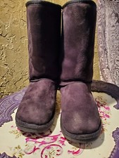 Ugg Women's Size 8 S/N 5815 Classic Tall Black Boots Suede. VGC