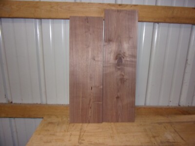 2 PC WALNUT LUMBER WOOD KILN DRIED BOARDS LOT 1356V FLAT 3/4'' THICK END MATCHED