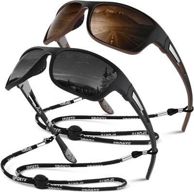 Sport Sonnenbrille Herren Damen Polarisiert UV400 Cat 3 CE