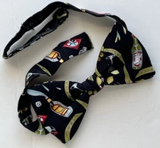 Vintage  Bow Neck Tie  Adjustable Martini Graphics
