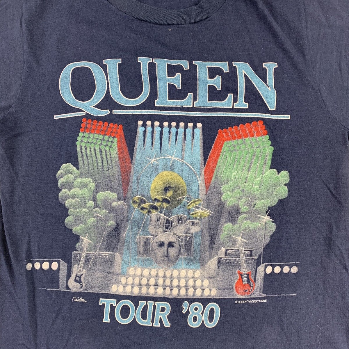 1980 QUEEN Vintage Tour Band Rock Shirt 80s 1980s Rolling