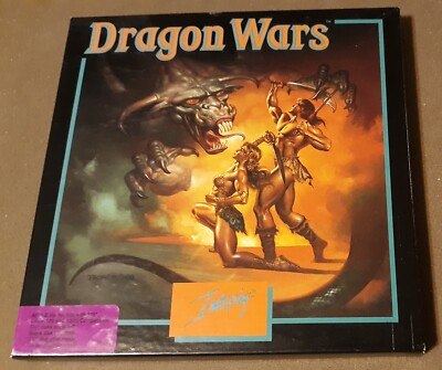 Dragon Wars w/Poster by Interplay Apple IIe 128k,IIc,IIgs 5.25 in disks 1989 ii