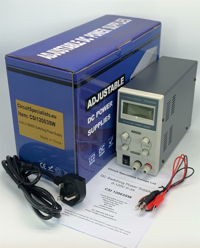 Bench Power Supply CSI 12003X Switch Mode PSU 0-120V 0-3A UK Co Plating