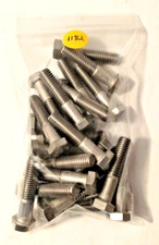 3/8"-16 x 1-3/4" Hex Cap Screws - 18-8 S. Steel - Qty:25 - Lot#1182
