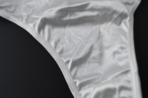 NEW Secret Treasures TRUE VTG 90s Liquid Satin High Cut Thong Panty LARGE - Picture 8 of 8