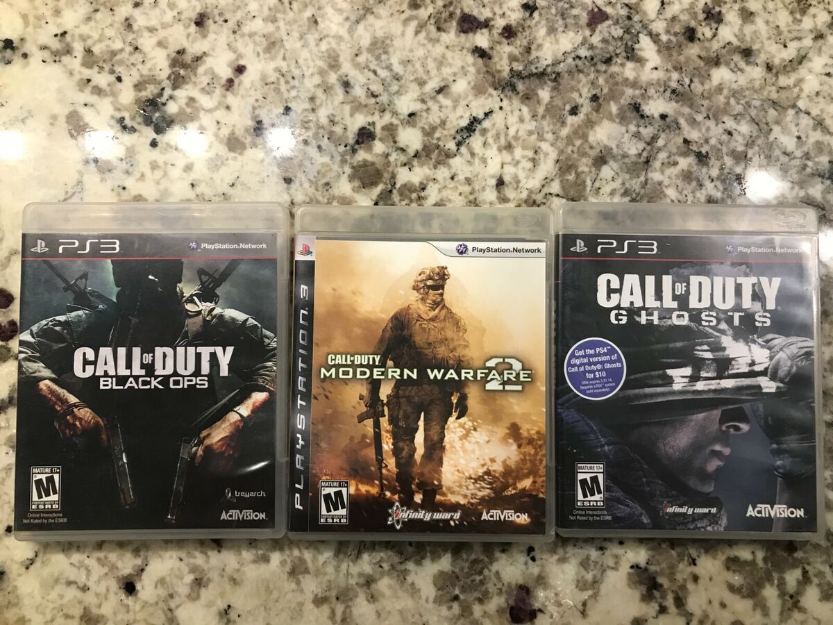 Lot of 3 PS3 Games Call of Duty (Black ops, Modern Warfare II 2, Ghost)