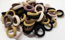 100 Pcs Baby Hair Ties, Seamless Cotton Toddler Hair Ties for Girls and Kids