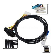 Mini SAS SFF-8644 to 4X SFF-8482 Internal HD Cable with SATA Power 2M/6.6ft