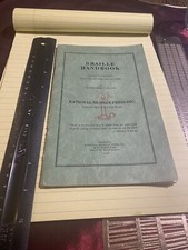 1951 BRAILLE HANDBOOK BY MADELINE JACOBS - NATIONAL BRAILLE PRESS - 3RD EDITION