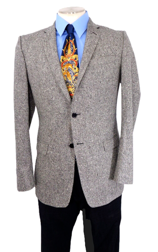 Gianni Versace Dappled Gray Nailhead Tweed Sport Coat Slim Fit Men's 44 R - Picture 7 of 23