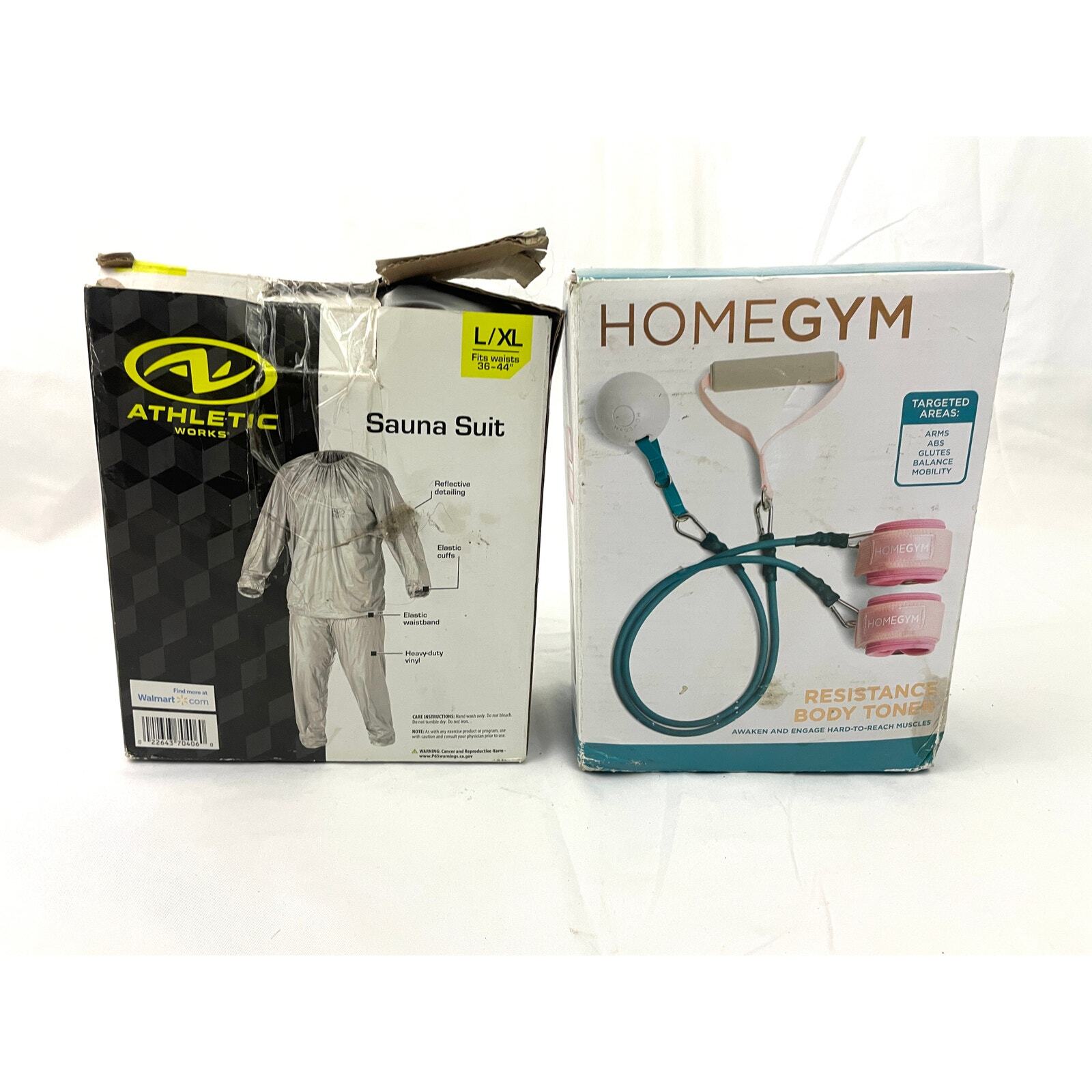 2 PC Workout Home Resistance Body Toner Sauna Suit L/XL NEW
