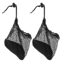 2PCS Mesh Drawstring Bags Nets Bags Pouch Tennis Ball Carrying Holder Storage