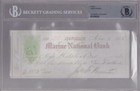James Wenman (d.1919) Signed Check Autographed BAS NY Knickerbockers Baseball