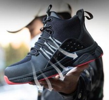 Mens Safety Shoes Work Trainers Womens Steel Toe Cap High Top Hiking Boots