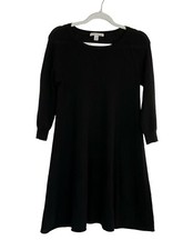 Autumn Cashmere Womens A-line Dress Black Small Minimalist Whimsigoth Clean Girl