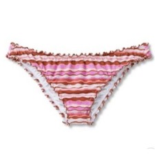 Shade  Shore Ruffle High Leg Extra Cheeky Bikini Bottom Pique Purple Size S