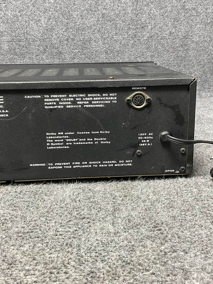 SAE Two C3D Dolby System Stereo Cassette Tape Deck in Black For Parts