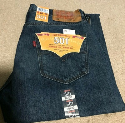 Levis 501 Original Fit Jeans Straight Leg Button Fly 100% Cotton 33x30 |  eBay